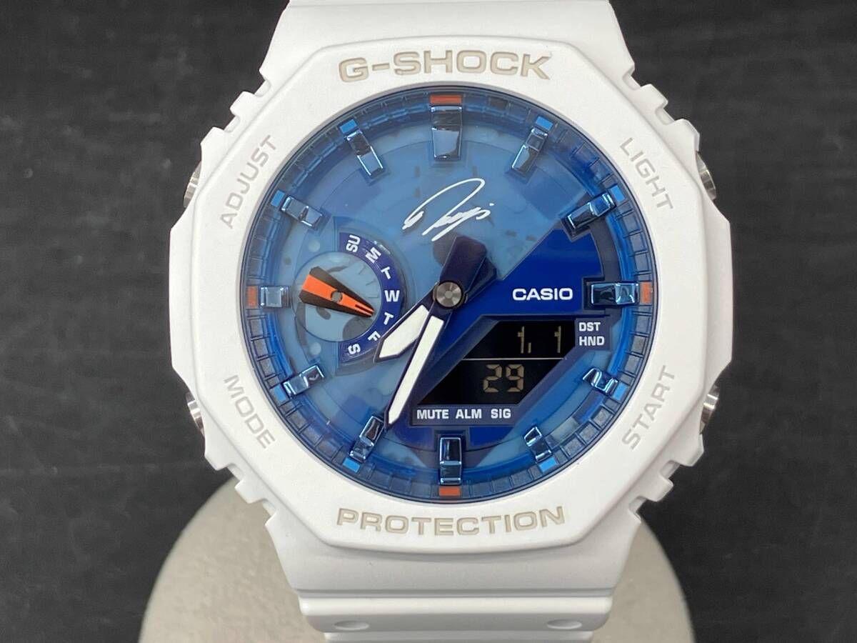 【美品】CASIO／G‐SHOCK 石川遼コラボモデル GA-2100RI25-7AJR クォーツ 付属品有り