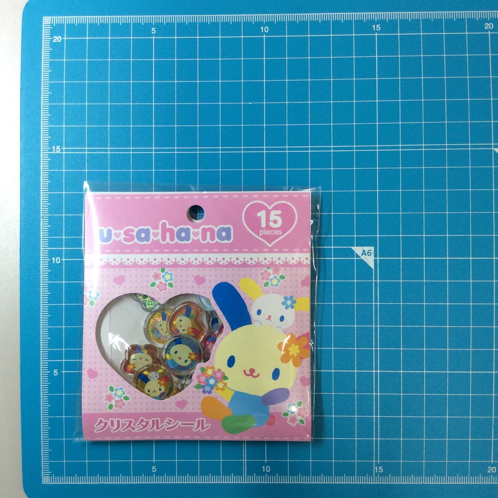 ウサハナ ぷくぷく タイル クリスタル シール シールバインダー まとめセット SAN612-0044【新品・未使用品】ウサハナ シールグッズ 5点セット ①