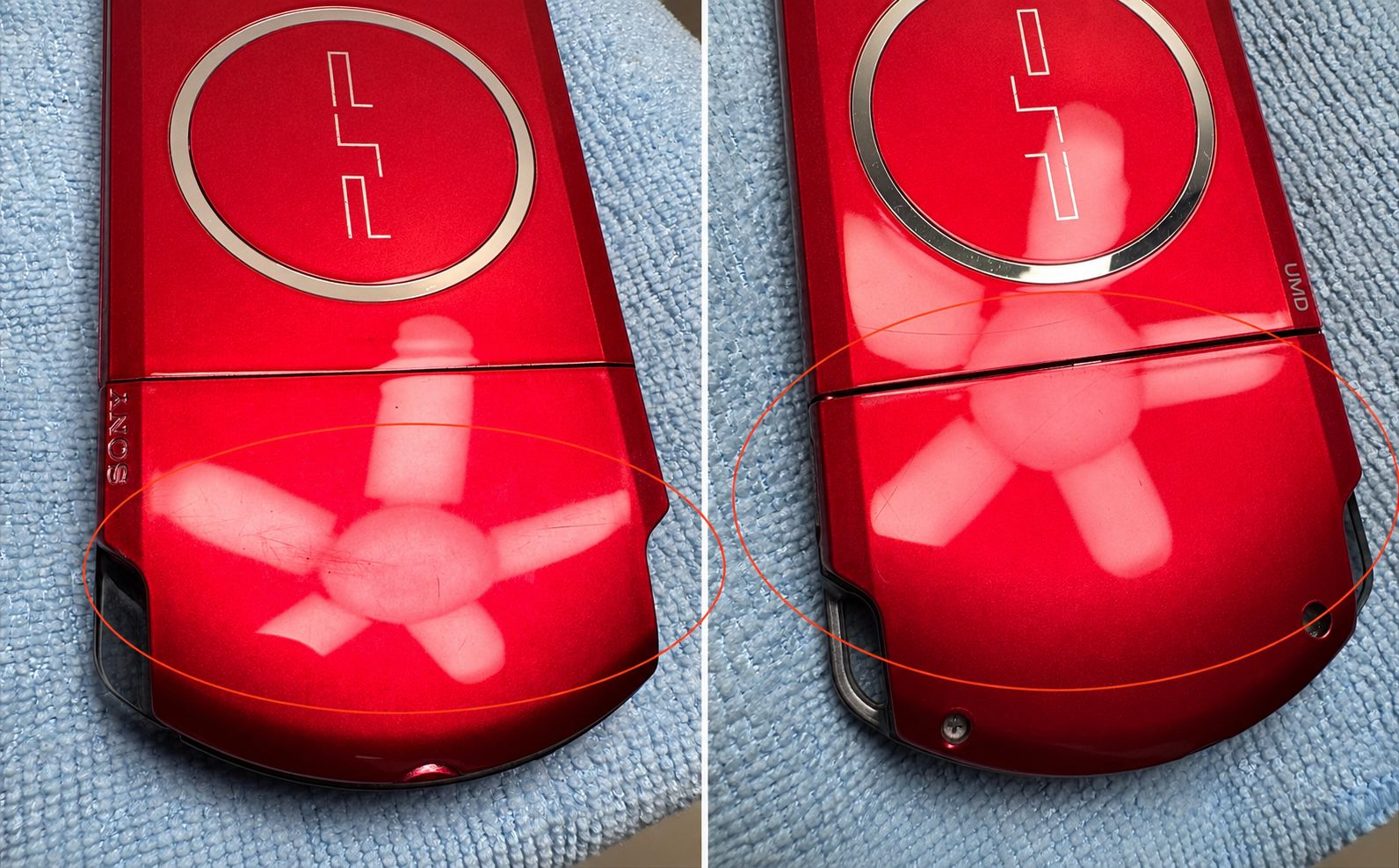 整備品】PSP-3000 フルラミネートIPS液晶 すぐ遊べるセット レッド