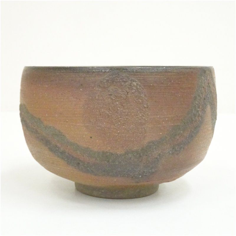 備前焼 山本出造 出彩茶碗（共箱） 茶道 抹茶 おしゃれ 抹茶茶碗 抹茶