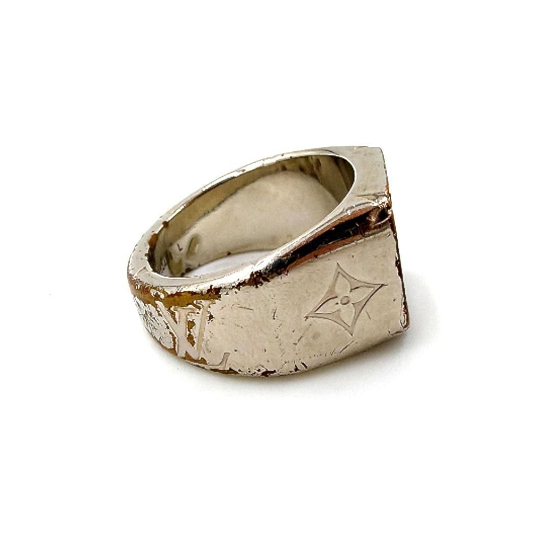 ◇ルイヴィトン◇仕上済 M62488 シグネットリング 指輪 シルバー L 21 □特価□ LOUIS VUITTON ルイヴィトン M62488 モノグラム シグネット