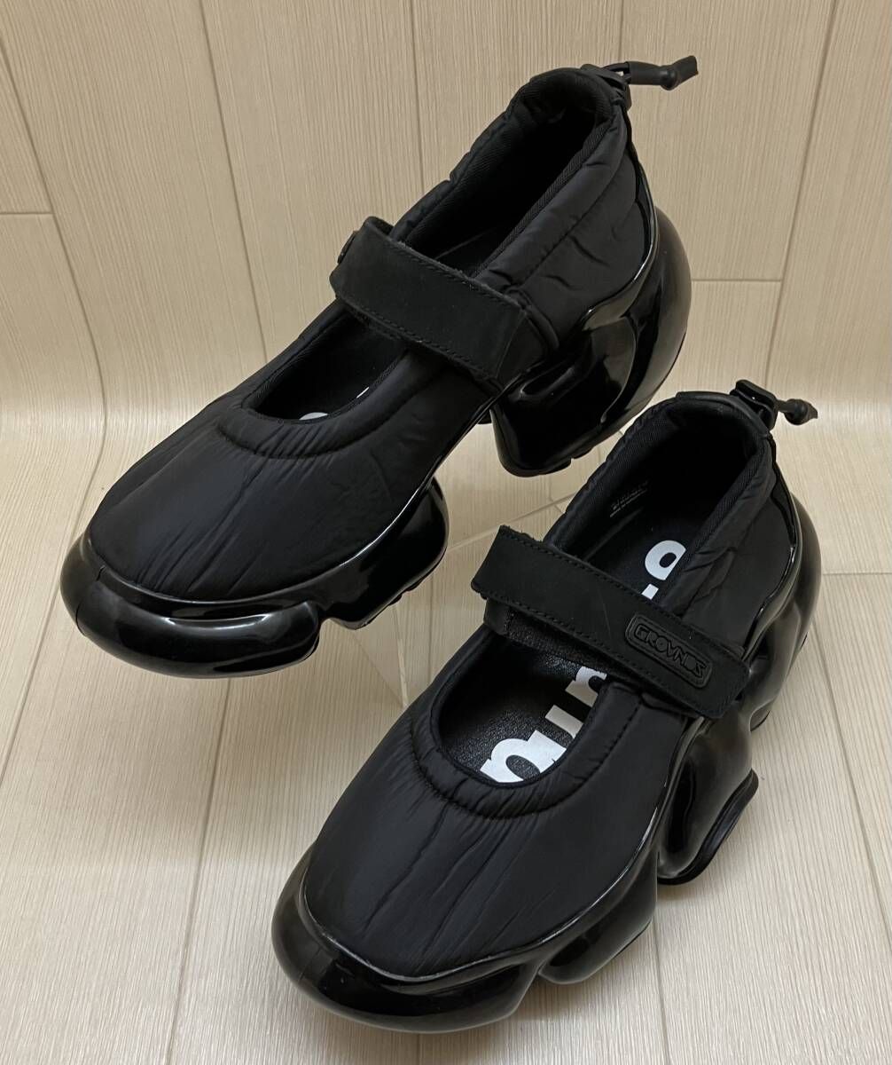 ★ Grounds Moopie Mary jane グランウンズ スニーカー ジェルソール サイズ26cm ブラック 通年