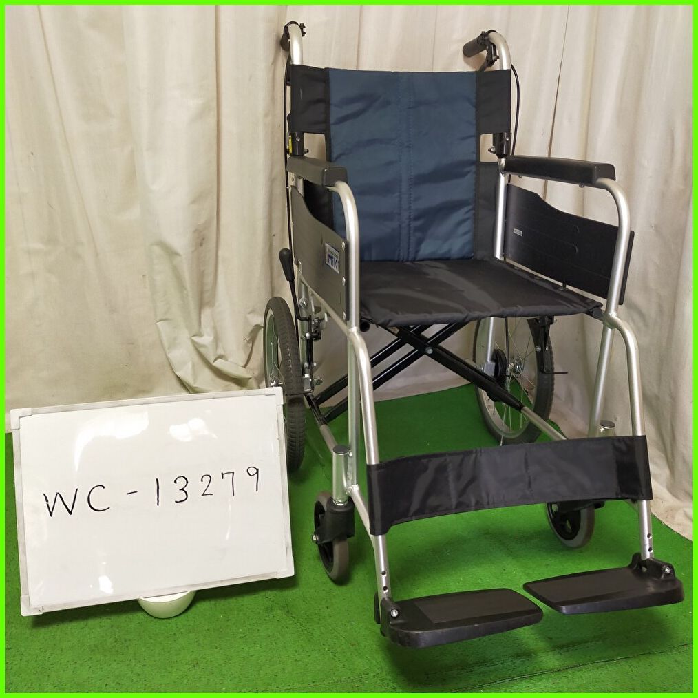 WC-13279)MiKi ミキ USG-2 標準タイプ ノーパンクタイヤ 介助式/車椅子 