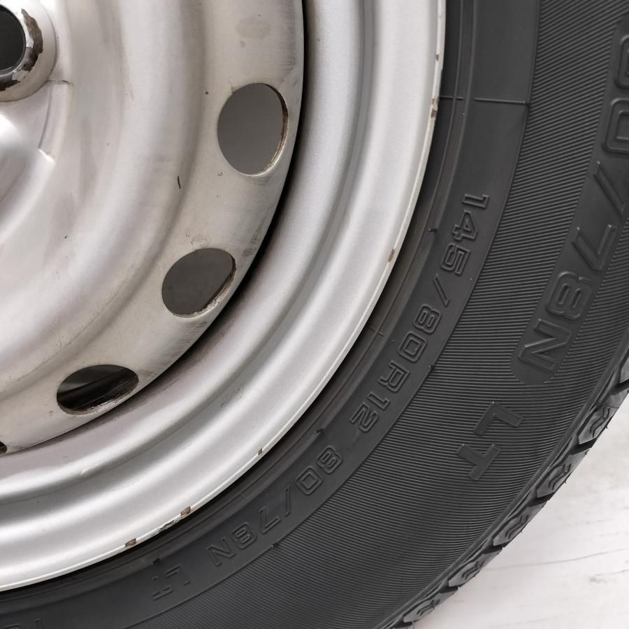 ◇配送先指定あり◇ ＜ノーマル X ホイール 1本＞ 145/80R12 LT