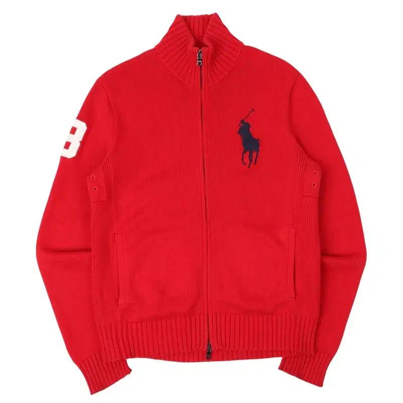 ポロラルフローレン レッド ビックポニー コットンニット ジャケット 8,433円