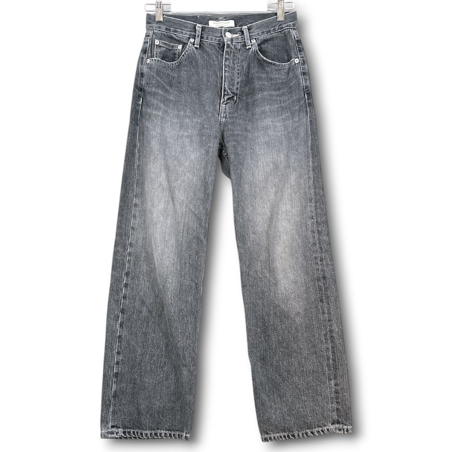 beautiful people ビューティフルピープル selvedge denim bleach clopped pants セルビッジ デニム ジーンズ ジーパン 灰色 グレー 36 レディース 通年 ゴーゴー古着マルイ北千住店 19 No.2606