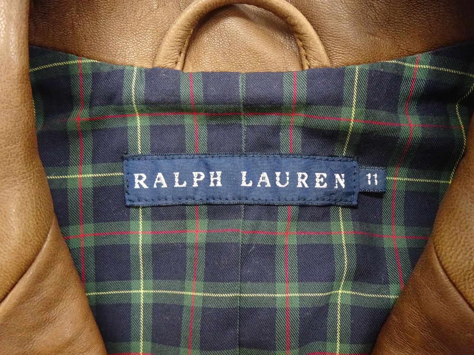 RALPH LAUREN ラルフローレン 羊革 レザー ベスト ブラウン 11 中