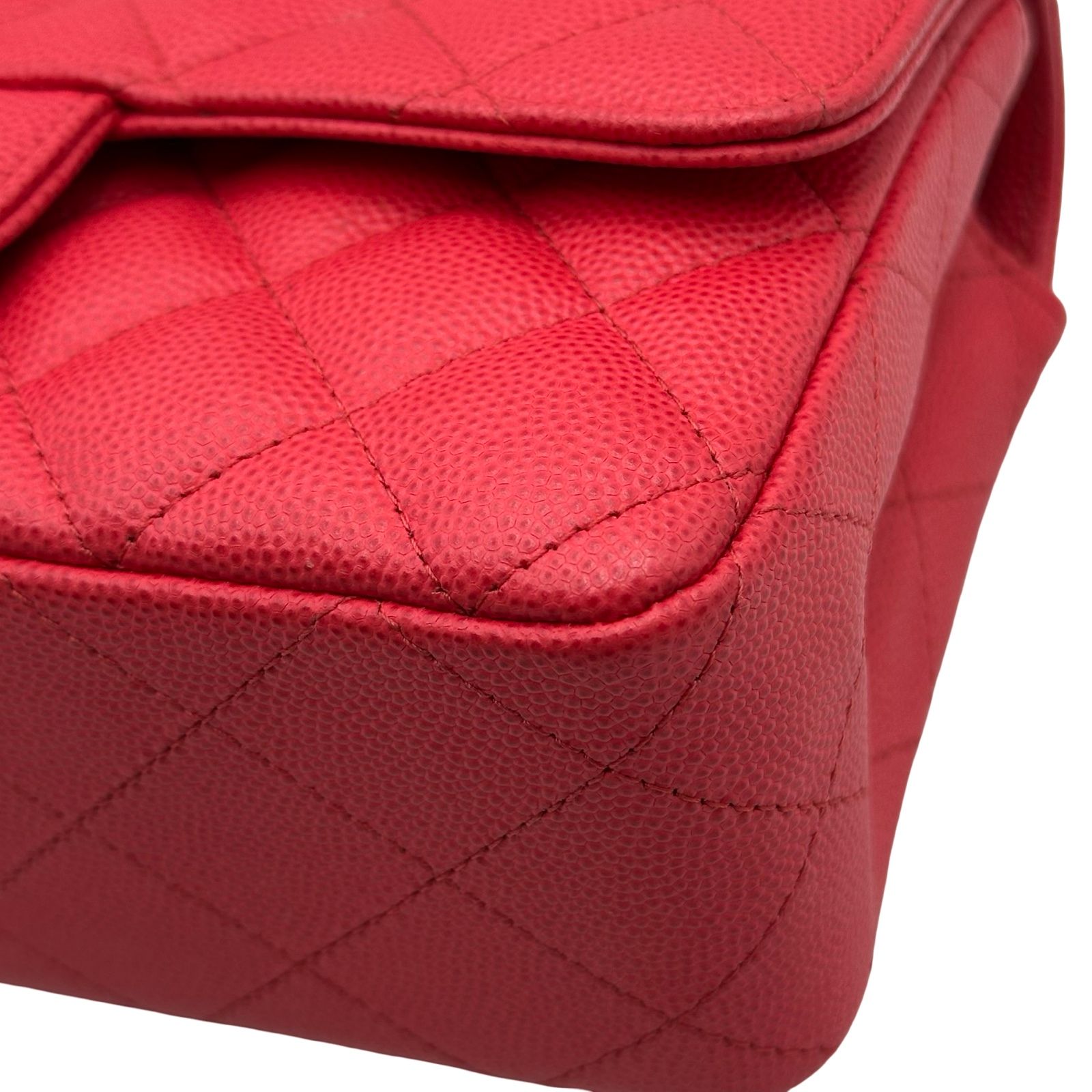 シャネル CHANEL ミニマトラッセ20 A69900 25番台 レッド シルバー金具