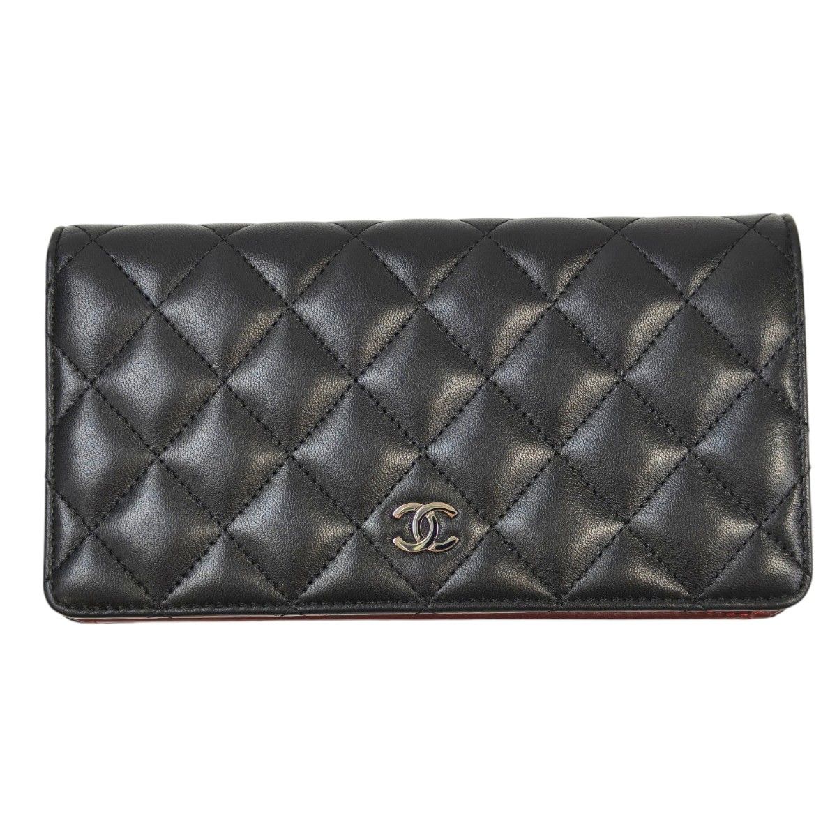 CHANEL シャネル マトラッセ 二つ折り長財布 ブラック 管理番号11491