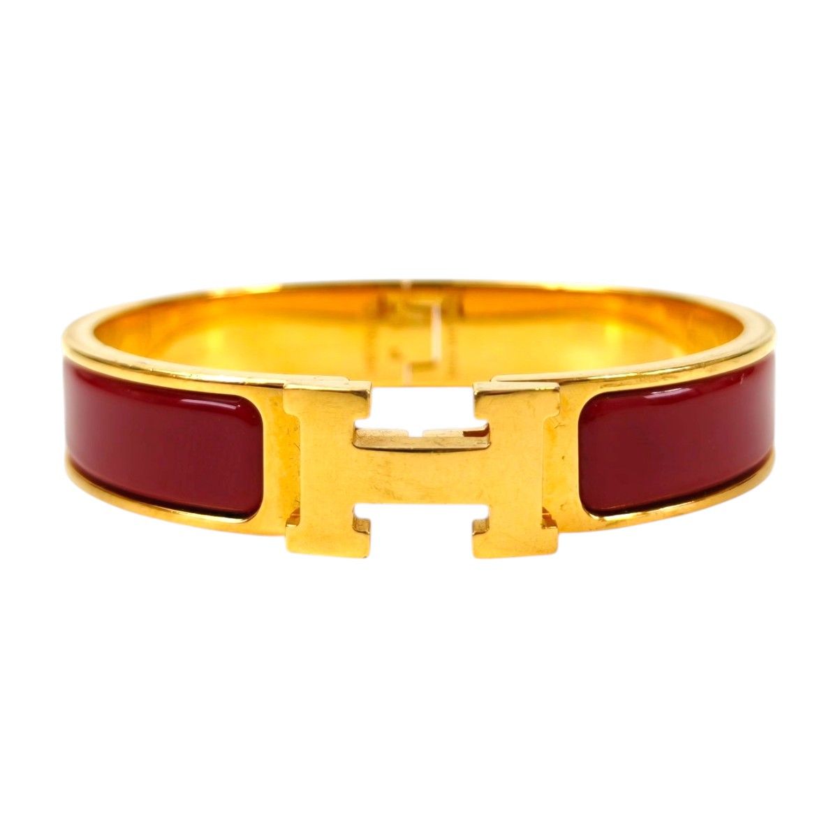 HERMES エルメス クリックH ブレスレット レッド×ゴールド 管理番号11503 54,720円