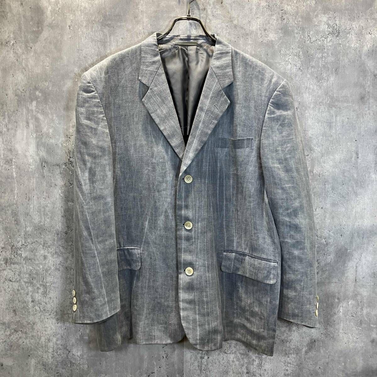 94aw COMME des GARCONS HOMME Linen 3B Jacket Gray D-TK9210 リネン3Bジャケット コムデギャルソン オム