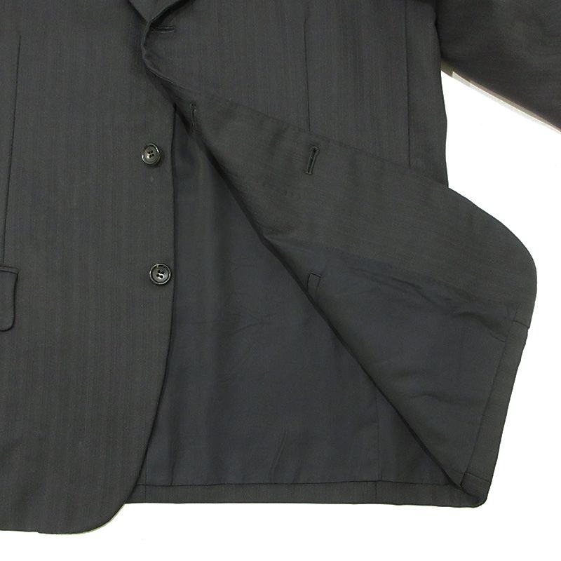 【三重本店】 中古 COMME des GARCONS | コムデギャルソン セットアップスーツ 総柄 ヘリンボーン柄 ストライプ柄 ジャケット パンツ スラックス AD2002 DG-J015(DG-P015) ブラック サイズ：M 【108】 三重本店】 中古 COMME des GARCONS | コムデギャルソン セットアップ