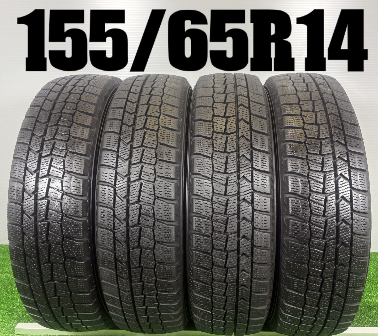 2018年製 ダンロップ 中古冬タイヤ 155/65R14 4本セット軽自動車 送料無料☆155/65R14 ダンロップ WM02 2020年製 4本 冬 タイヤ