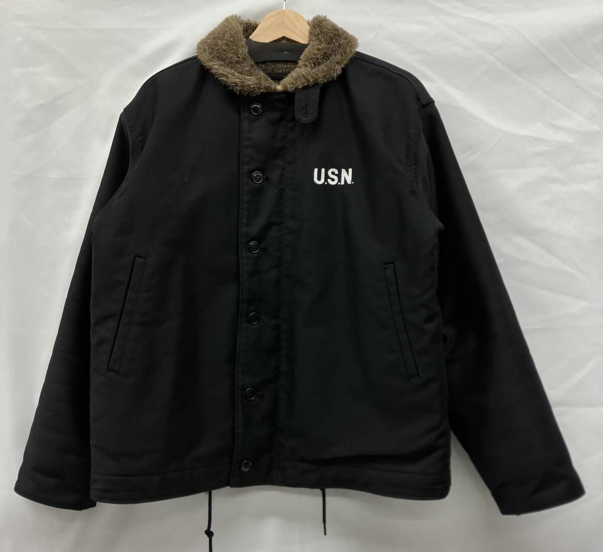 HOUSTON ヒューストン　65913 N-1 DECK JACKET デッキジャケット　フライトジャケット　ブラック サイズ40