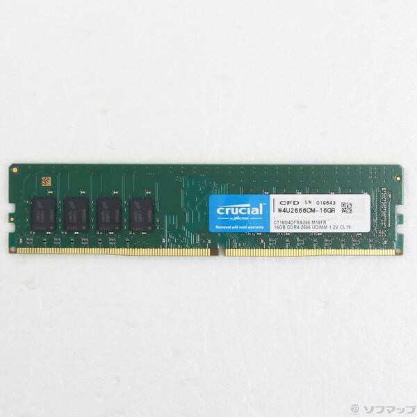 Crucial 16GB DDR4 2666MHz 中古メモリ - メルカリ