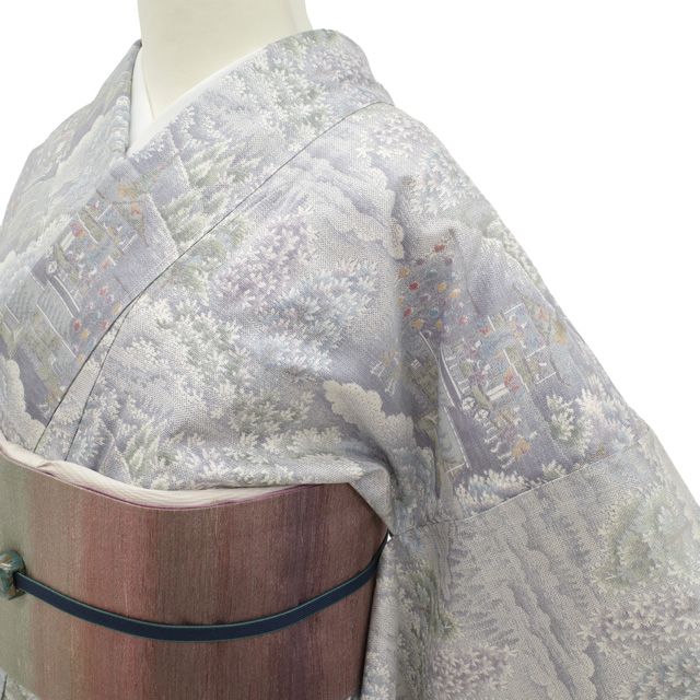 新古品】 白大島 大島紬 着物 本場大島紬 未使用 正絹 袷 祭 白地