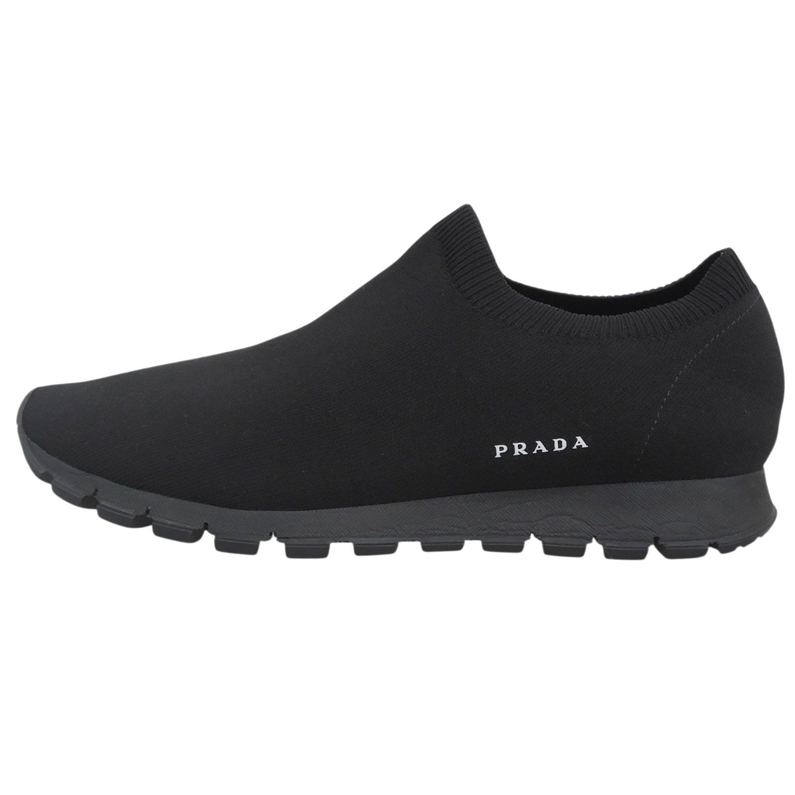 極美品△PRADA プラダ ニット ロゴデザイン ニットアッパー ソックス