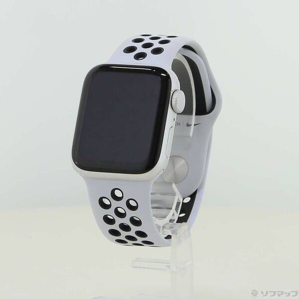 ソフマップ 〔中古品〕 Apple Watch SE 第1世代 Nike GPS 40mm シルバーアルミニウムケース ピュアプラチナム/ブラックNikeスポーツバンド【377】