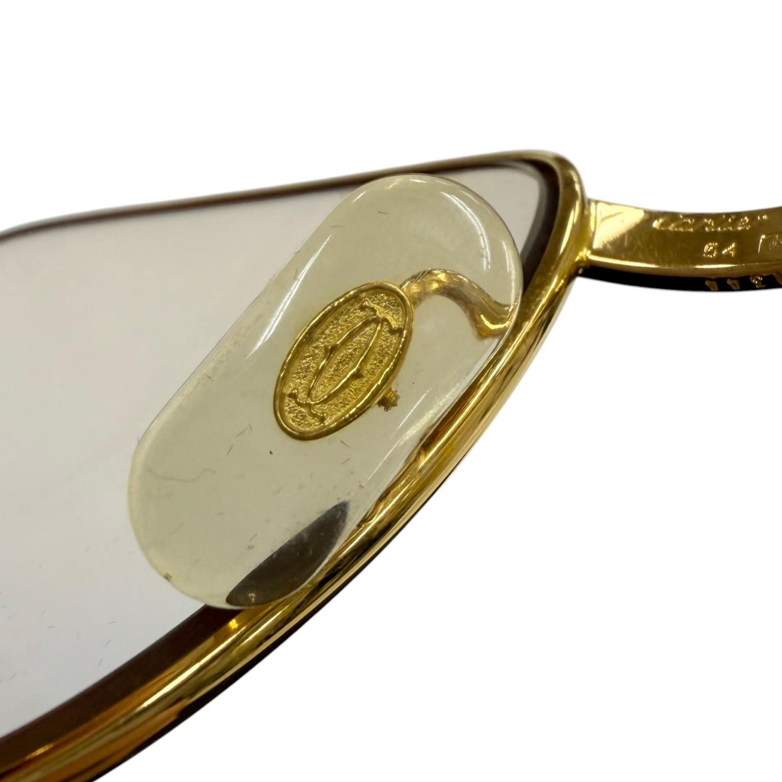 Cartier カルティエ サングラス ゴールド グラデーション ヴィンテージ 良品▽Cartier カルティエ ヴィンテージ トリニティ グラデーション