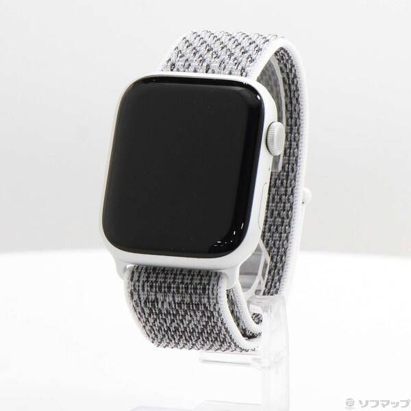 ソフマップ 〔中古品〕 Apple Watch Series 8 GPS 45mm シルバーアルミニウムケース サミットホワイト／ブラックNikeスポーツループ【377】