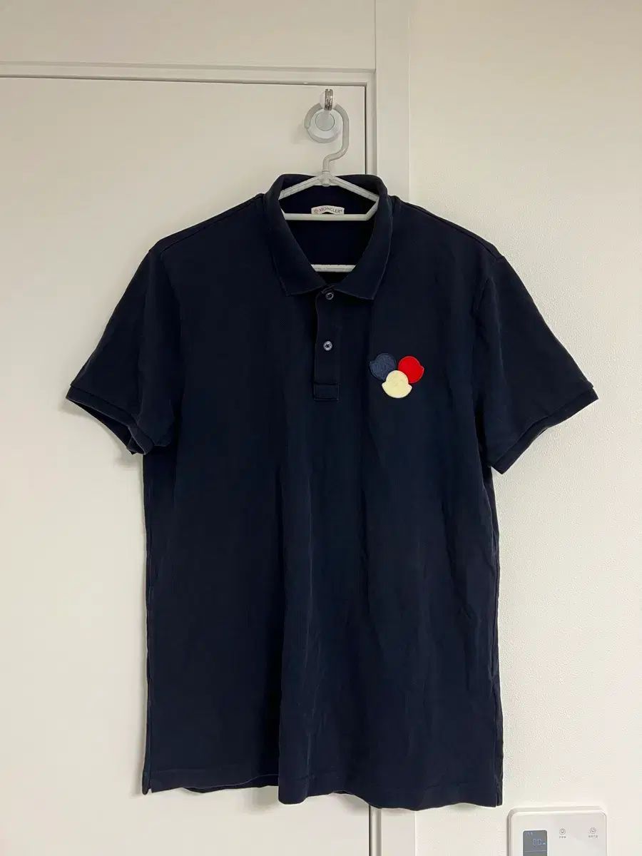 正規品 MONCLER モンクレール 三色ロゴ 半袖 カラーTシャツ L(100)