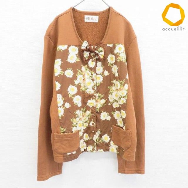 ピンクハウス PINKHOUSE カーディガン トップス 花柄 ロゴ ボタン リボン レディース [a1011288] 11,360円