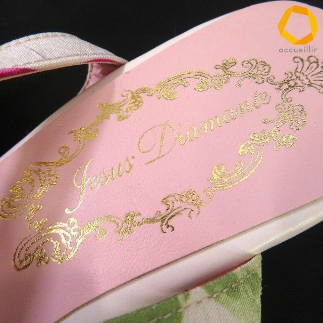 sxs ジーザスディアマンテ JESUS DIAMANTE サンダル M ピンク 緑
