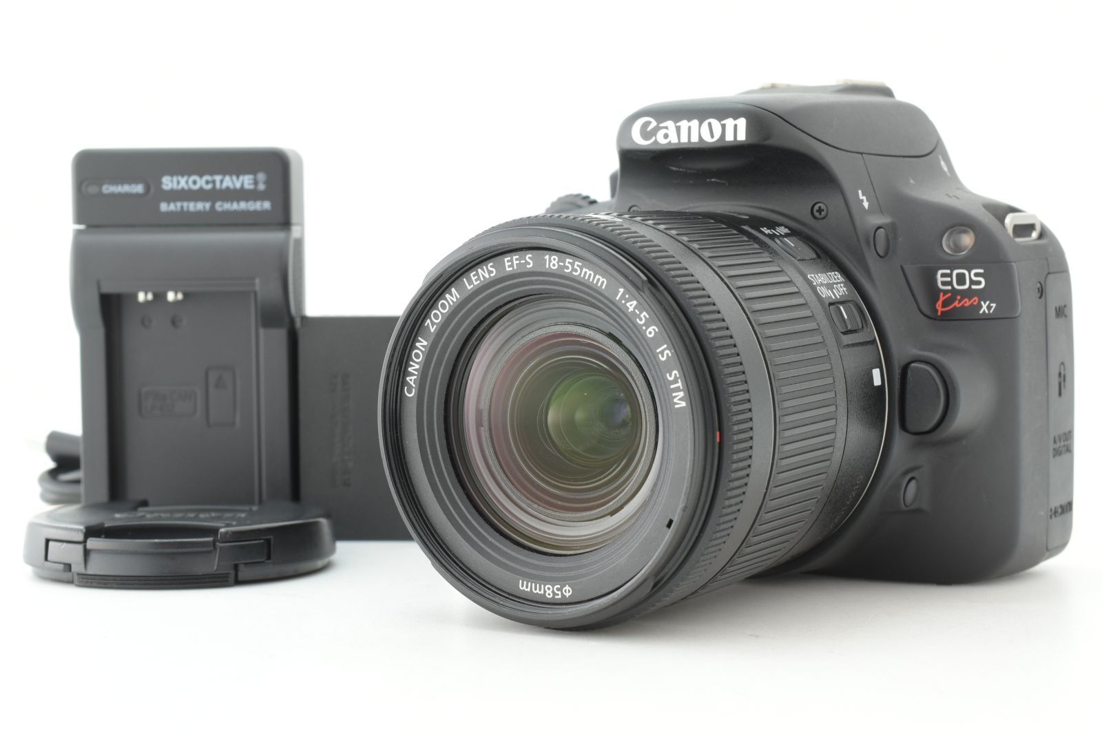 【美品】シャッターカウント 13532回 Canon EOS Kiss X7 / EF-S 18-55mm F3.5-5.6 IS STM キャノン デジタル一眼レフカメラ EF-TN-JP2598