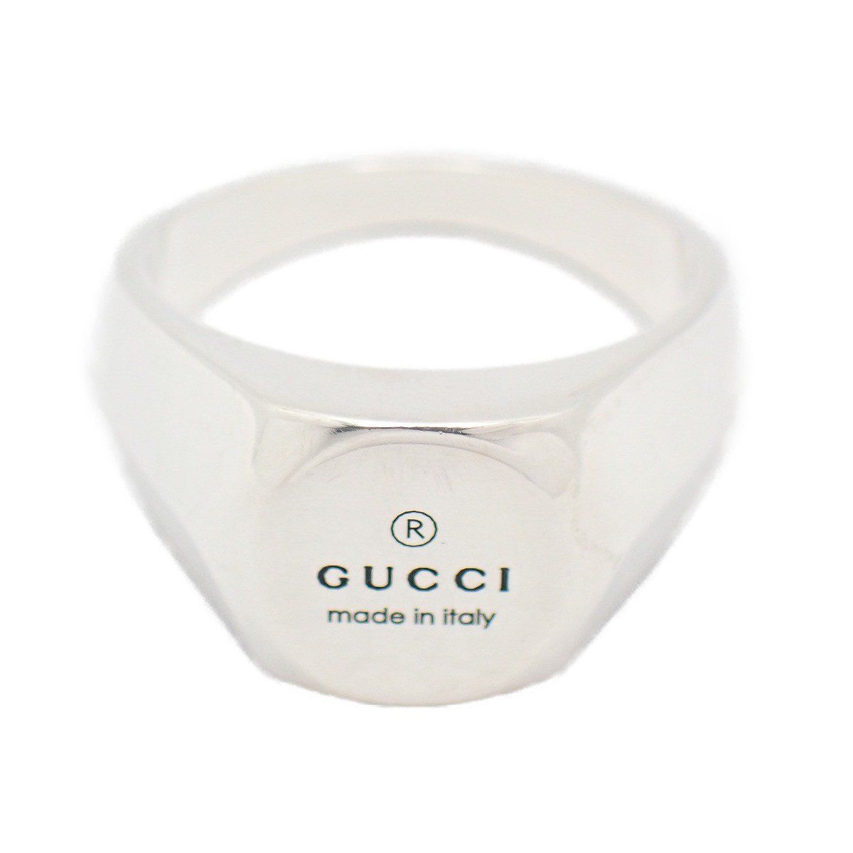 OLDGUCCIグッチ　イタリア製ITALY　シグネット印台リングシルバー925 GUCCI グッチ 印台 シグネット リング 指輪 シルバー925 サイズ表記13