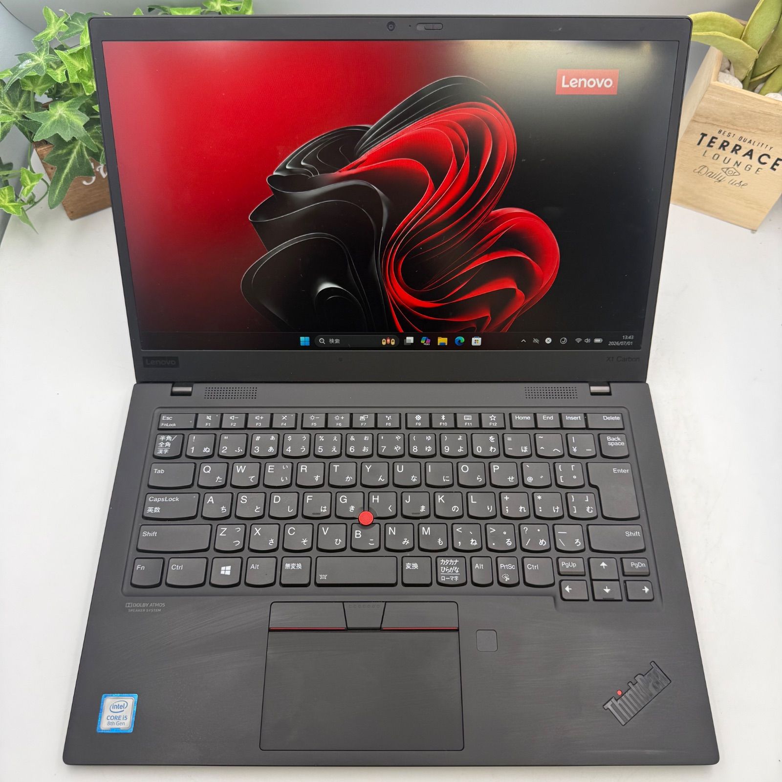 【軽量・バッテリー良好】ThinkPad X1 Carbon Gen 7 Core i5-8265U 8GB 256GB 14
