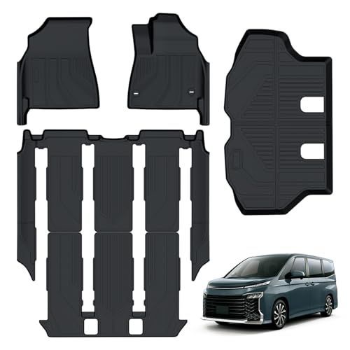 トヨタ 新型 ヴォクシー ノア90系 7人乗り フロアマット+セカンドマット+3列目フロアマット+ラゲッジマット 5点セット 立体構造 ノア90系トランクマット ヴォクシー TPE素材 防水 滑り防止 耐汚れ カスタムパーツ アクセサリーカー用品 2022Ju