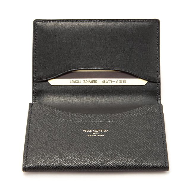 メーカー正規品】ペッレモルビダ 名刺入れ 本革 型押しレザー PELLE