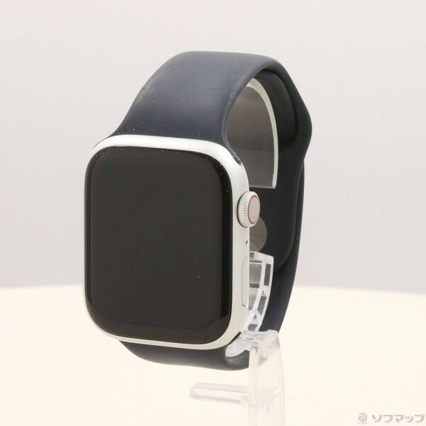 ソフマップ 〔中古品〕 Apple Watch Series 9 GPS + Cellular 45mm シルバーアルミニウムケース ミッドナイトスポーツバンド【377】