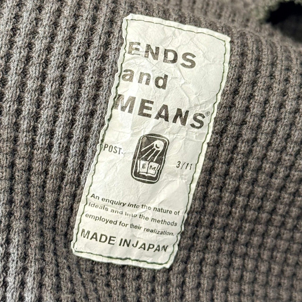 ENDS and MEANS エンズアンドミーンズ Waffle Thermal L/S ワッフル
