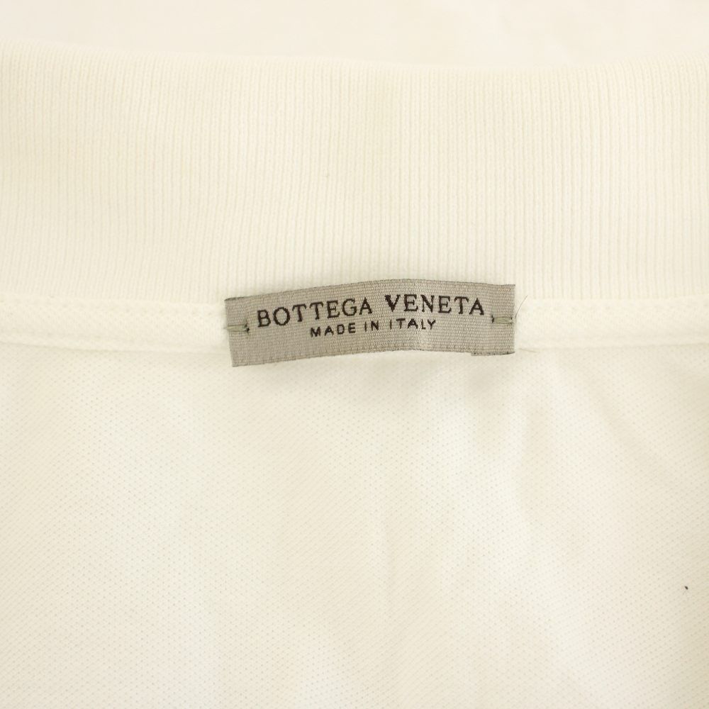 ボッテガヴェネタ BOTTEGA VENETA ポロシャツ 半袖 蝶々刺繍 46 白