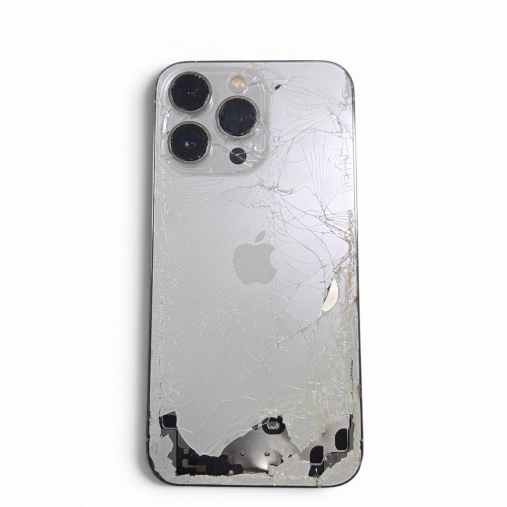 iPhone14pro シルバー ジャンク 部品取り 液晶破損 背面ガラス割れ