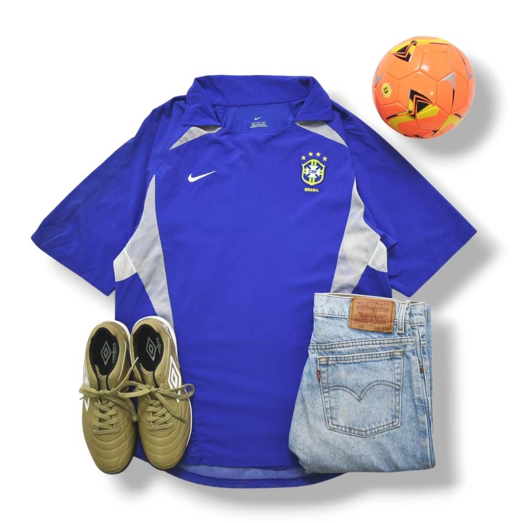 当時物】 00s ヴィンテージ ナイキ NIKE ブラジル代表 2002 AWAY 2nd
