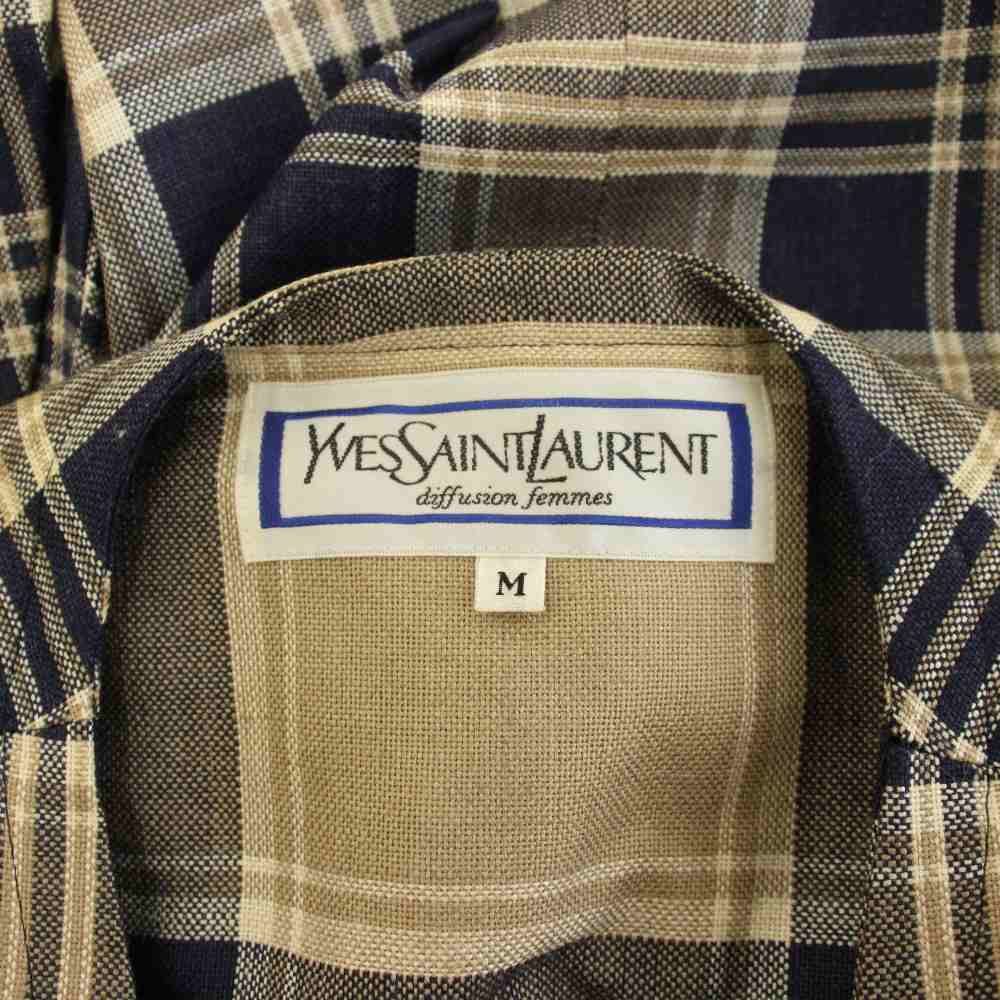 イヴサンローラン YVES SAINT LAURENT ノーカラージャケット アウター