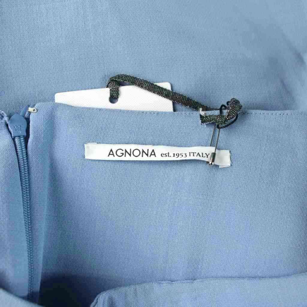 専用　アニオナ　AGNONA ブルー　スカート アニオナ AGNONA スカート ウール 38 青 ブルー ロング丈 無地 /AP22