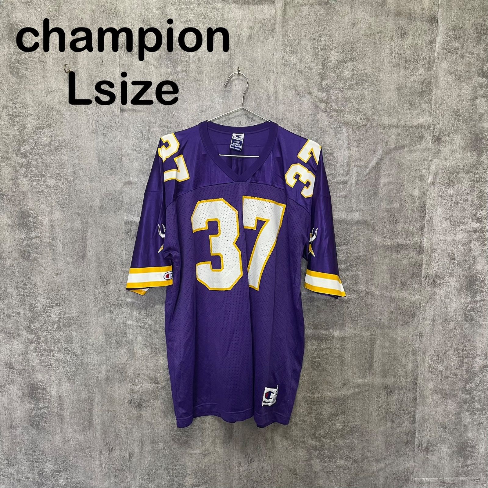 Y-971】Champion チャンピオン L NFL Minnesota Vikings HITCHCOCK 37