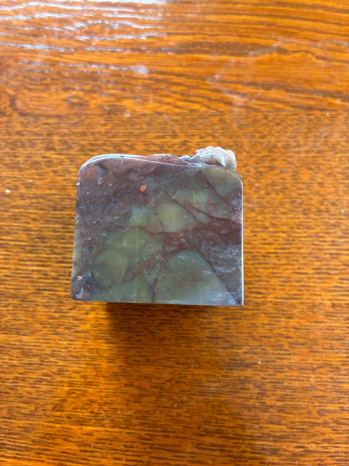 63寿山三彩　芙蓉　瑞獣　上美品　篆刻展　印石　印材　3.5*3.5*3.25 中国古美術 寿山石 瑞獣精彫 印材 篆刻 未刻 布箱付 - メルカリ