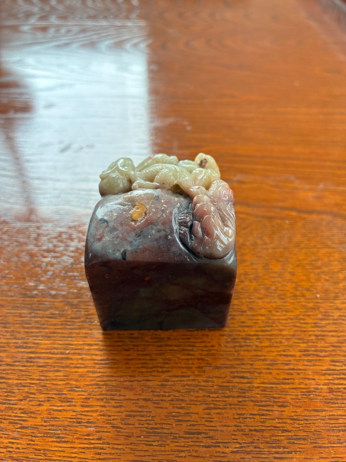 中国古美術 寿山石 瑞獣精彫 印材 篆刻 未刻 布箱付 - メルカリ