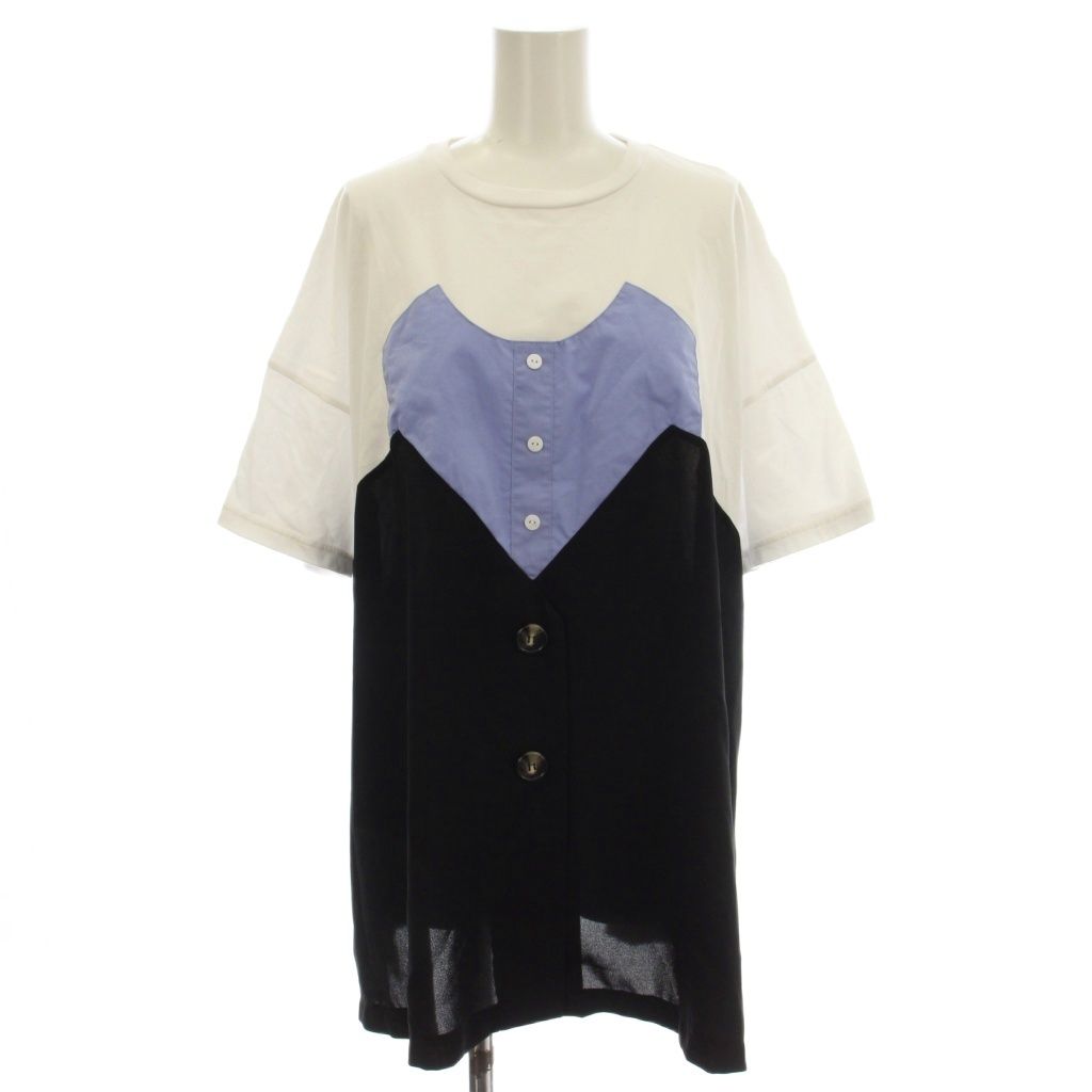 エンフォルド ENFOLD 25AW LAYERED-LIKE T-SHIRT Tシャツ 異素材切替 
