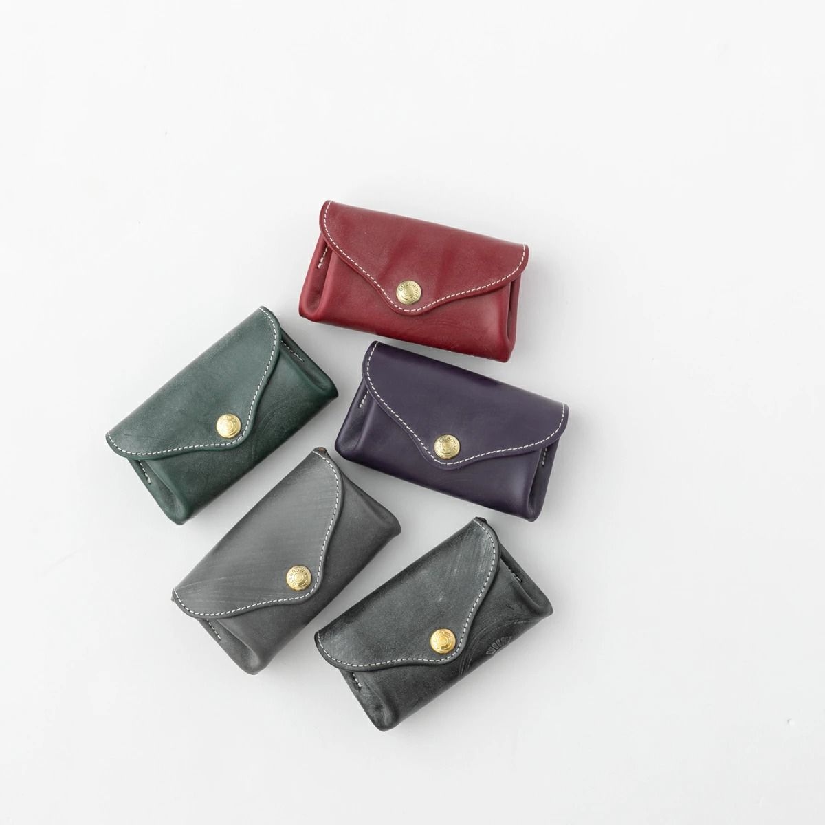 【新品】GLENROYAL グレンロイヤル SMALL PURSE スモールパース 03-6188 本革 小銭入れ 財布 コインケース 牛革 ブライドルレザー パープル グレー ブラック