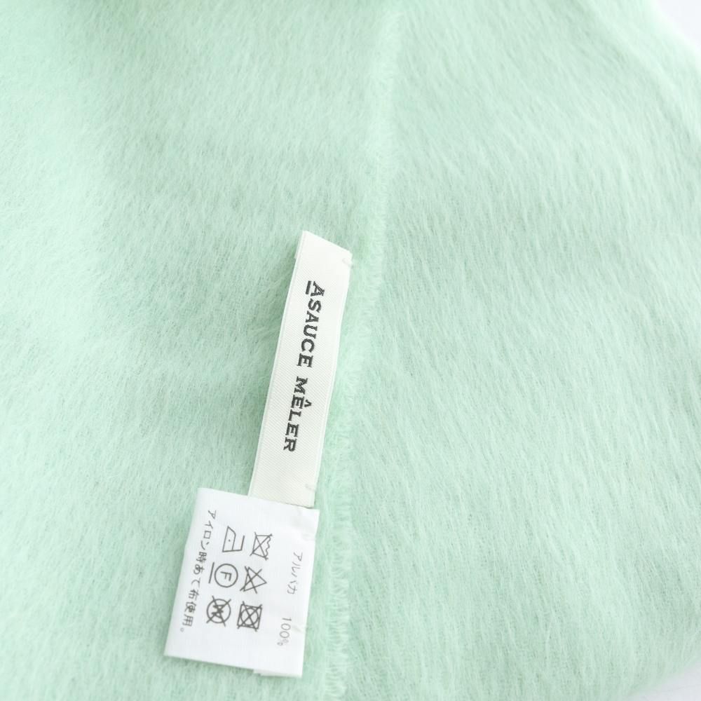 アソースメレ ASAUCE MELER アルパカシャギー大判フリンジストール 黄