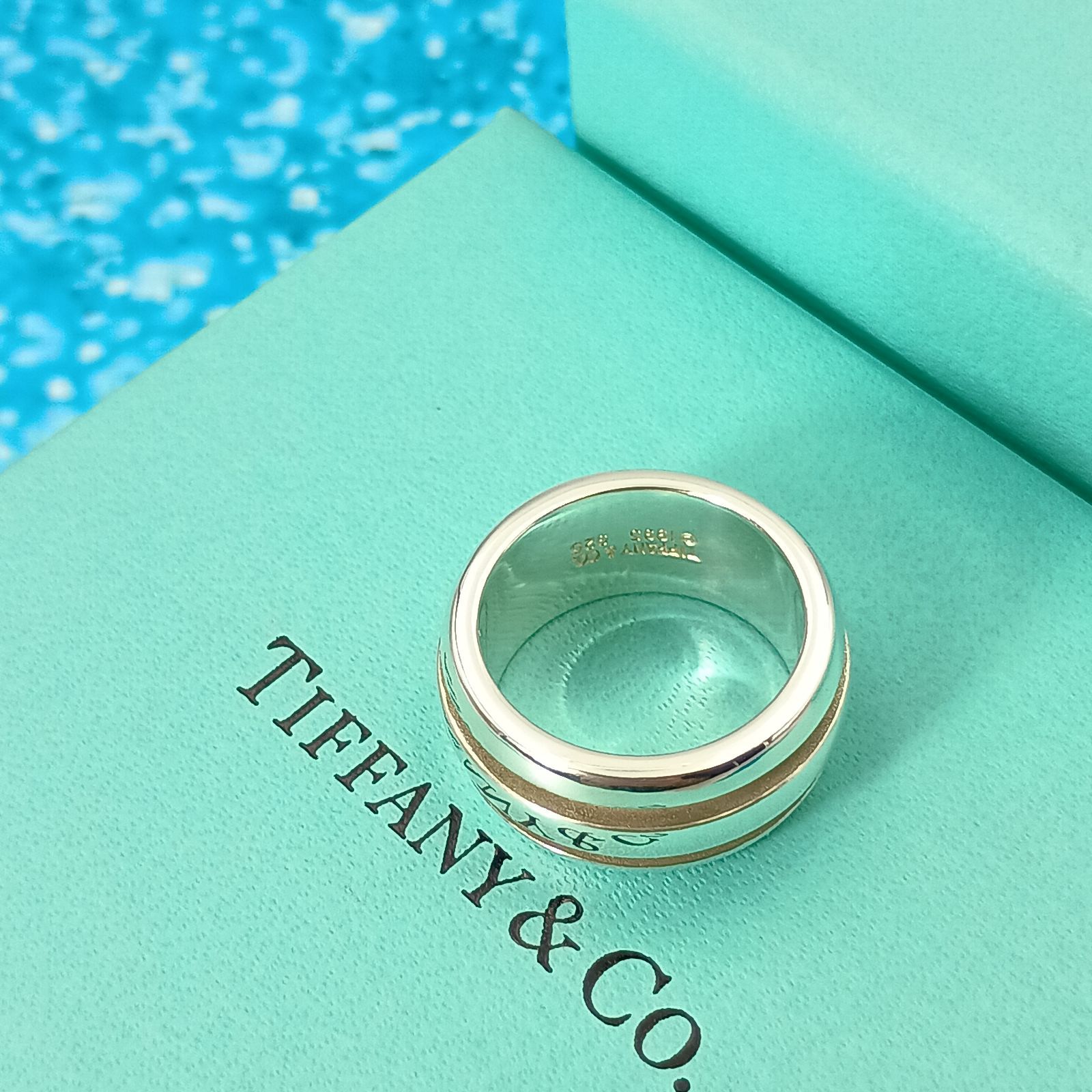 TIFFANY&Co. ティファニー 8号 グルーブドリング レディース 指輪
