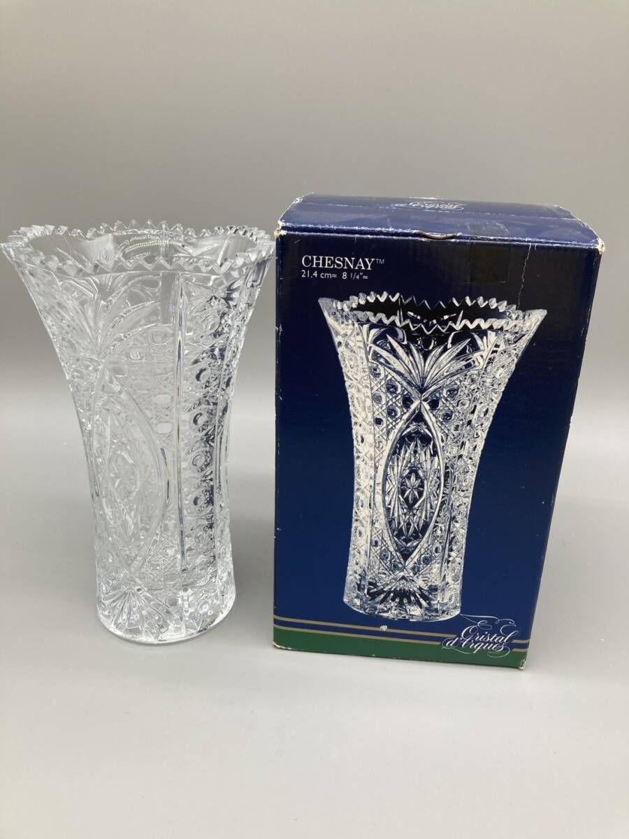 ☆未使用☆ CHESNAY Cristal d'Araques クリスタルガラス花瓶 - メルカリ
