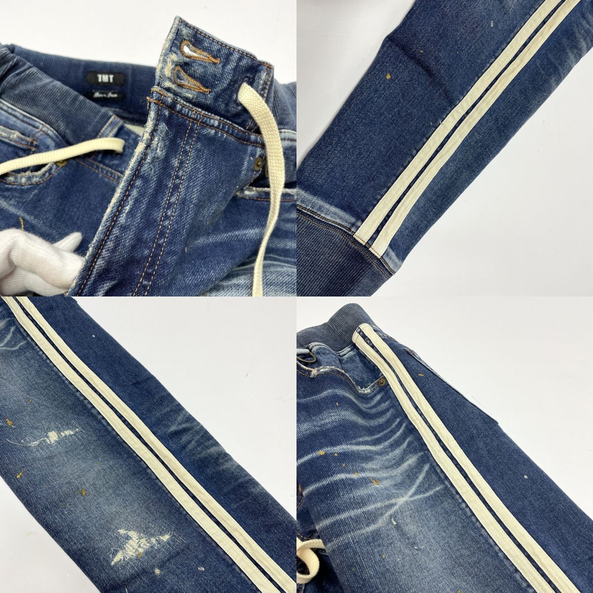 TMT ティーエムティー SWEATLIKE-INDIGO DENIM デニムパンツ ボトムス 