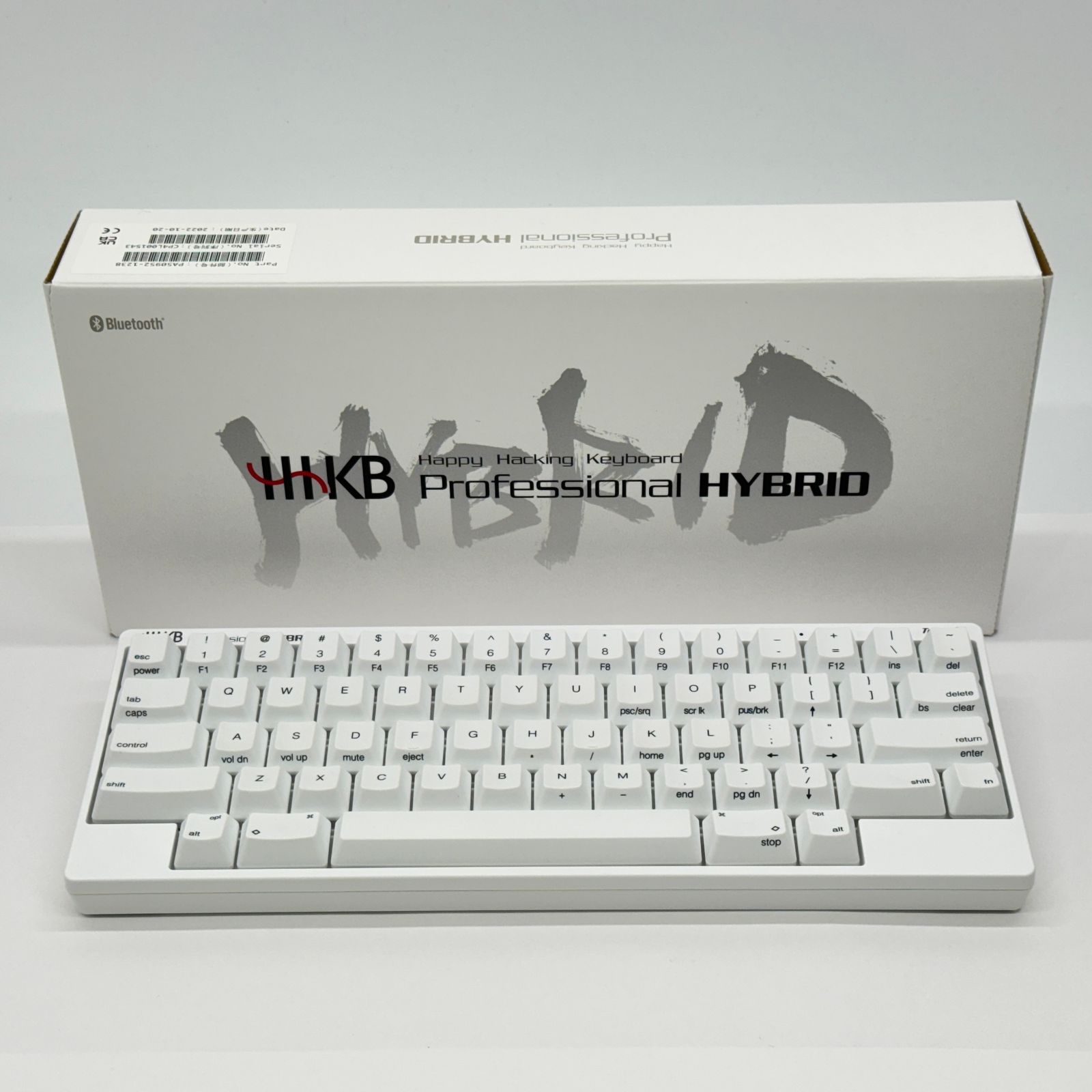 美品 HHKB Professional HYBRID Type-S 英語配列 雪 PD-KB800YSC