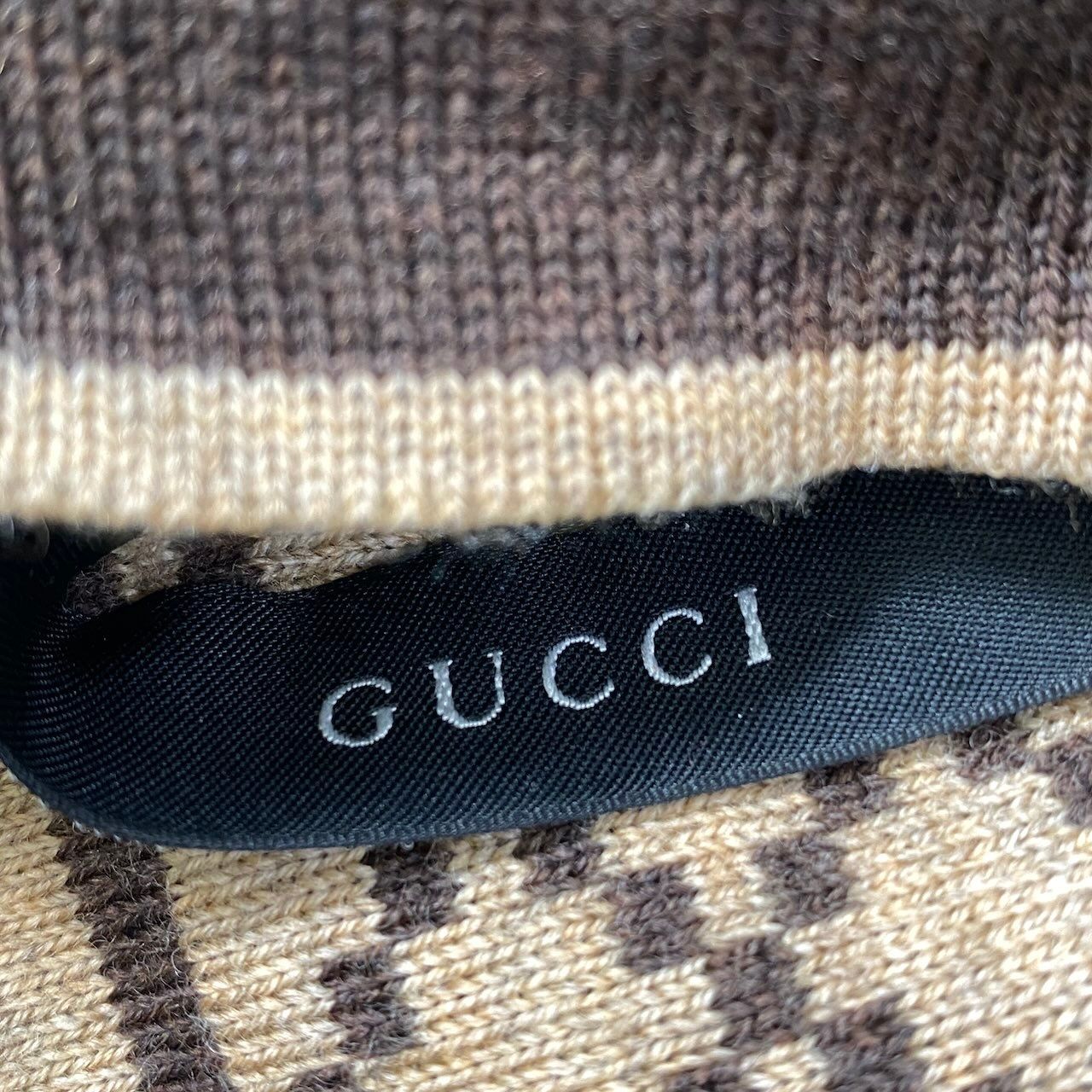 g1 GUCCI グッチ GG柄 ニットキャップ ニット帽 帽子 ウールニット
